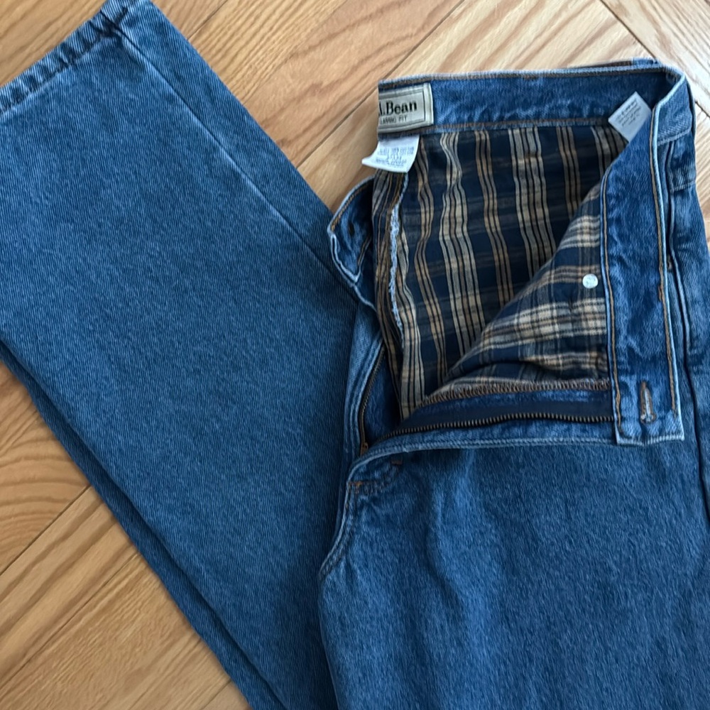 Men’s flannel lined LL Bean jeans